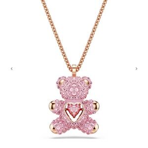 Swarovski Pink Teddy Bear Pendant